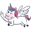 Mittelfinger Einhorn