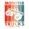 I motori Vintage Monster Truck Are My Jam Retro