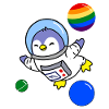 Penguin Astronaut Gay Pride