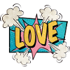 Love exploding BD style amoureux