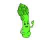 Comic green asparagus