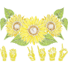 Gebärdensprache Deaf Sunflower Be Kind