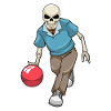 Boule de bowling squelette