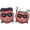 Cool Coconut Frankenstein Monster Faces