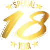 Special Year 18 Birthday Gold