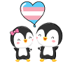 Trans Pride Pinguin-Paar