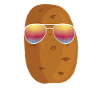 Potato with sunglasses