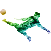 Colourful footballer