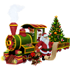 Santa Claus with a train