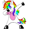 Dabbing Unicorn Gave Idé Dab Dabbendes Enhjørning