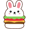 Burger lapin fast food