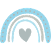 Regenbogen Herz Blau