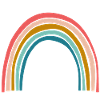 Pastel rainbow bow