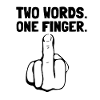 Langfinger to ord en finger fuck dig humor