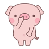 Simpatico piccolo piggy picking naso doodle