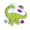 Brachiosaure dans l’espace Ace Pride