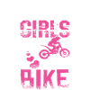Girls ride trial bike
