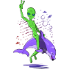 Alien attack with dolphin