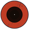 Red vinyl ring with grunge grooves