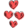 four hearts