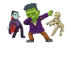 Dabbing Halloween Monster Monster Cadeau