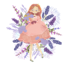 pretty girl with lavender