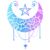 Pastel Gothic Moon Satan Crescent Moon Witchy