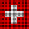 Swiss Flag - Beaded Mosaic