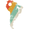 Argentina Retro Stripe Map