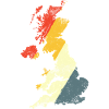 UK Map Prism Gradient