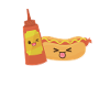 Hot Dog Kawaii Fast Food