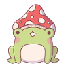 Cute Toadstool Frog Doodle