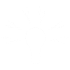 Glühbirne mit Lichtblitzen