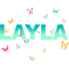 Layla - Joli nom avec papillons, fille
