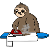 Sloth irons very slowly