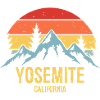 Yosemite California Retro Sunset