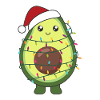 Avocado Christmas Lights Funny Avocados