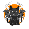 Halloween Black Bat Cat Costume
