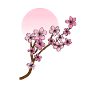 Fleurs de cerisier Japonais Kanji Sakura