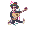 Mariachi Guitar Skeleton