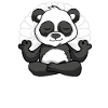 Méditation Panda - Yoga - Panda Méditant