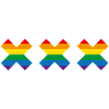 Gay Pride Amsterdam drapeau arc-en-ciel Andreaskruis