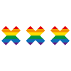 Amsterdam Pride Arc-en-ciel Andreaskreuz LGBT