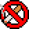 Pixel Zigarette "nicht rauchen" Zeichen