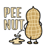 Pee nut Erdnuss pinkelt