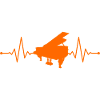 Piano Keyboard Heartbeat ECG