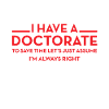 J’ai un doctorat | PhD