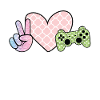 Peace Love Gaming Gamer Gift