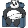Panda Bear Savlende Savle Sover Træt Sleep Shirt