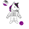 Einhorn Astronaut Ace Pride
